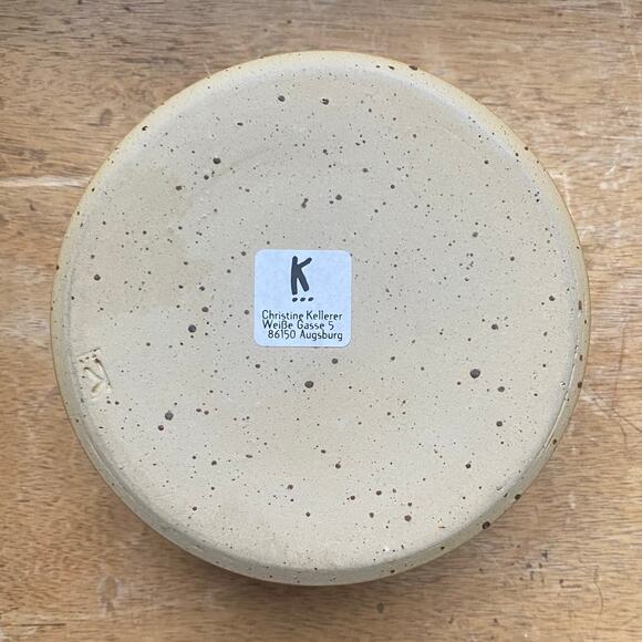 Signed Pottery Stoneware Luminary Tea Light Votive Candle Holder Reticulated - Picture 5 of 7